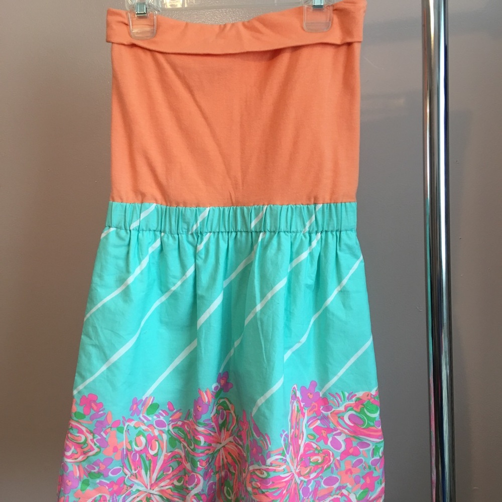 LILLY PULITZER STRAPLESS SUMMER DRESS